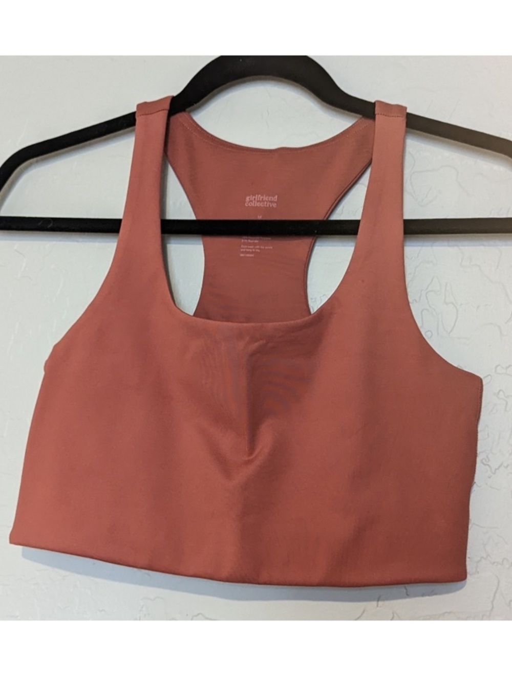 girlfriend collective rust orange Paloma tank Sz M